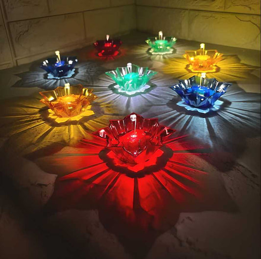 Electric Water Sensor Reflection Led Diyas(Pack Of 6/12/24)